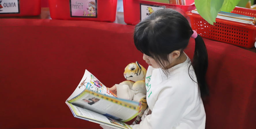 Girl reading a book