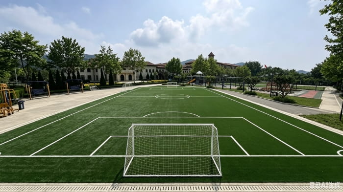 Concept rendering: soccer pitch