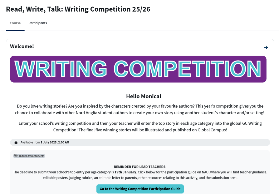 Global Campus Writing Competition